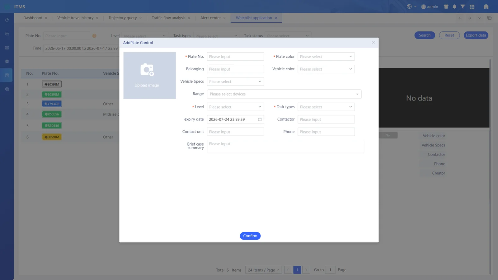 Investigation and Control Interface